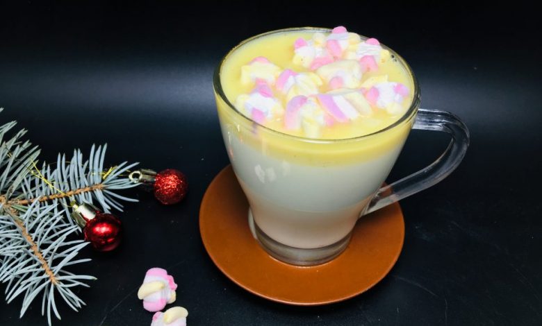 Ciocolata calda alba cu marshmallow