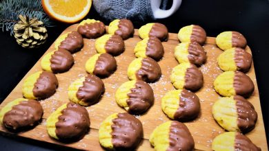 Biscuiti cu ciocolata si portocala